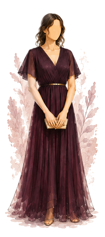 Sample outfit: sage silk midi dress
