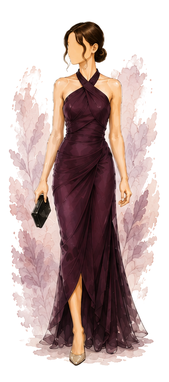 Sample outfit: dusty rose maxi dress