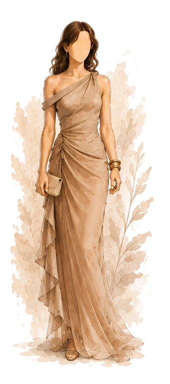 Sample outfit: terracotta wrap dress
